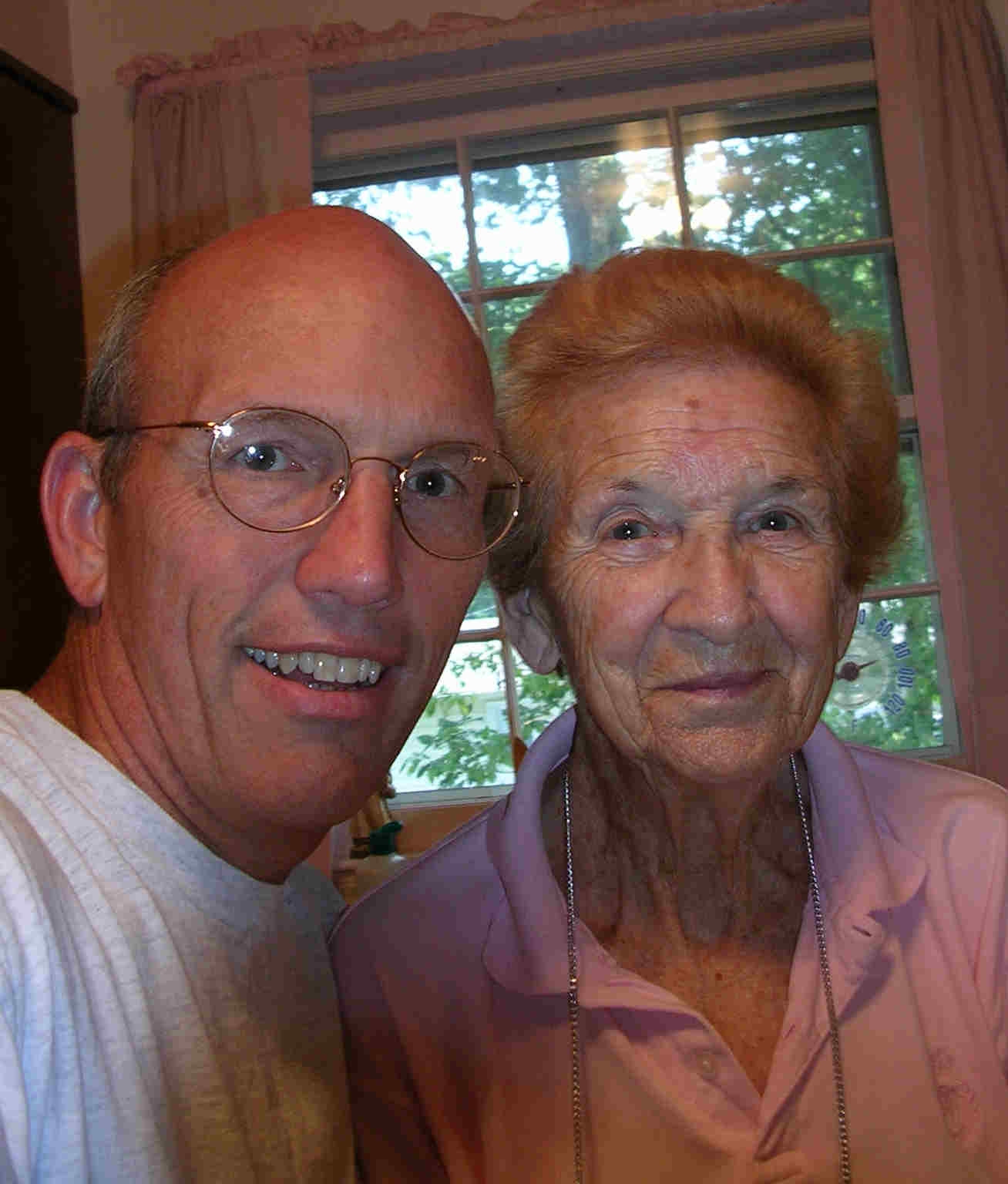 Mike and Elizabeth in her kitchen in June, 2005.