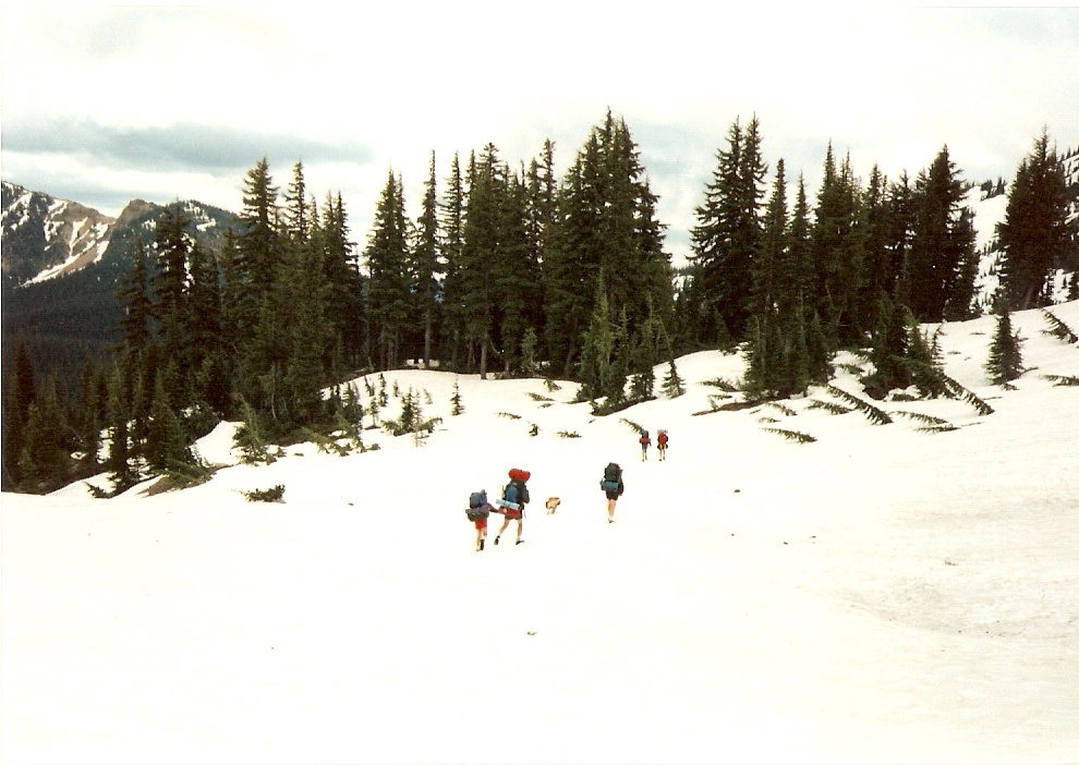 Hiking on the snow