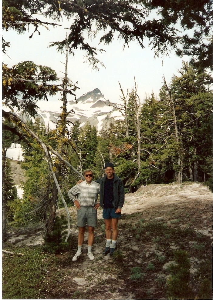 Bill and Mike with Mt. Curtis Gilbert