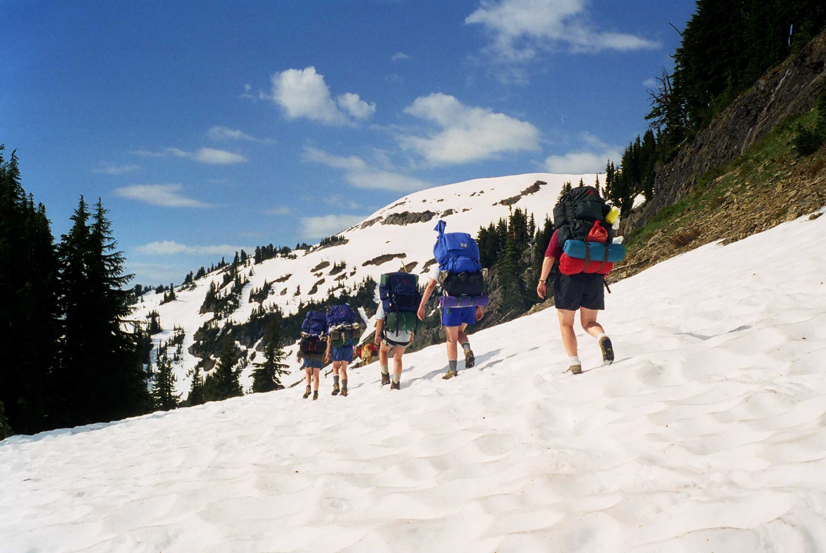 Begining the hike back to Conrad Meadows