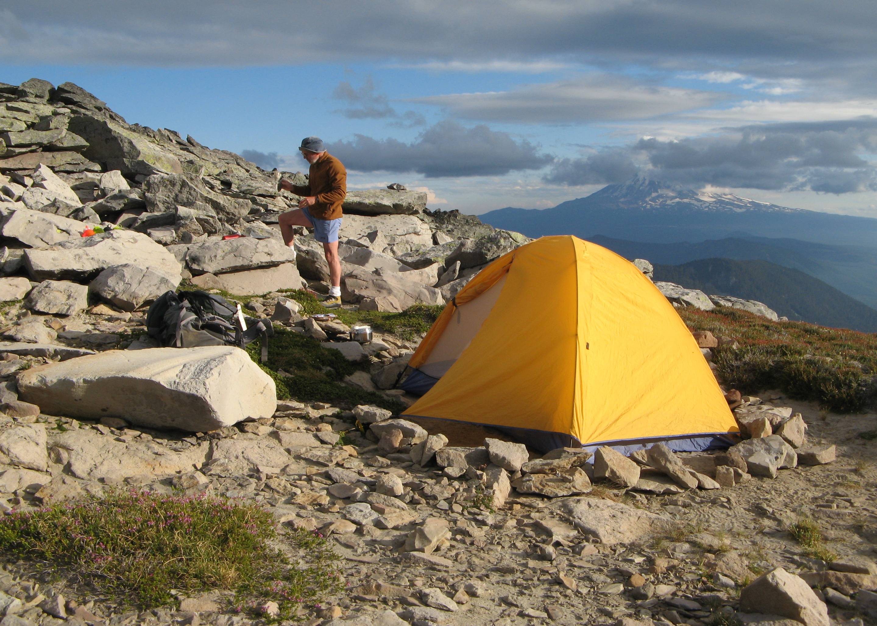 First night's camp below Old Snowy.