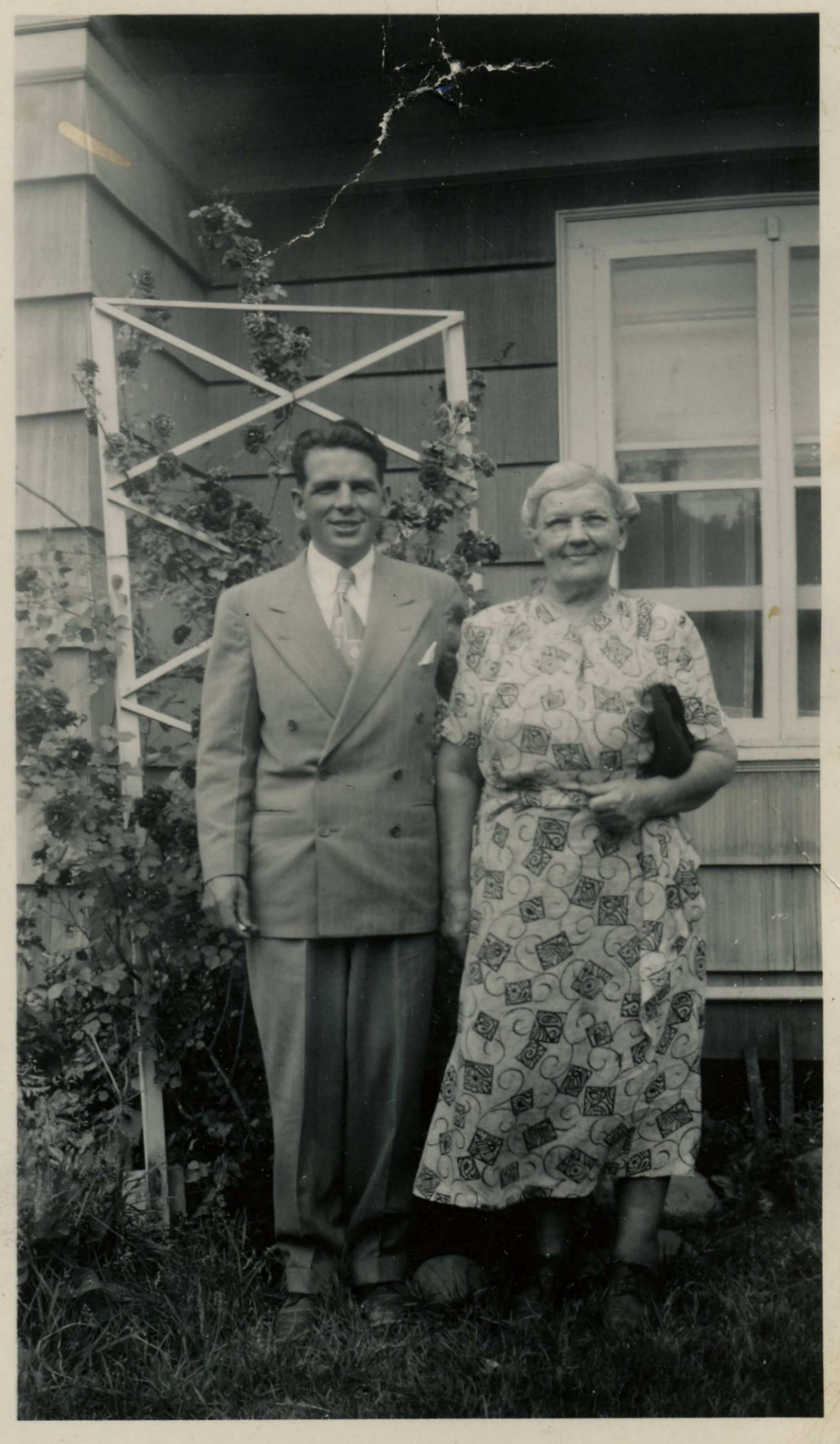 Hugh McFadden with his mother, Ellen