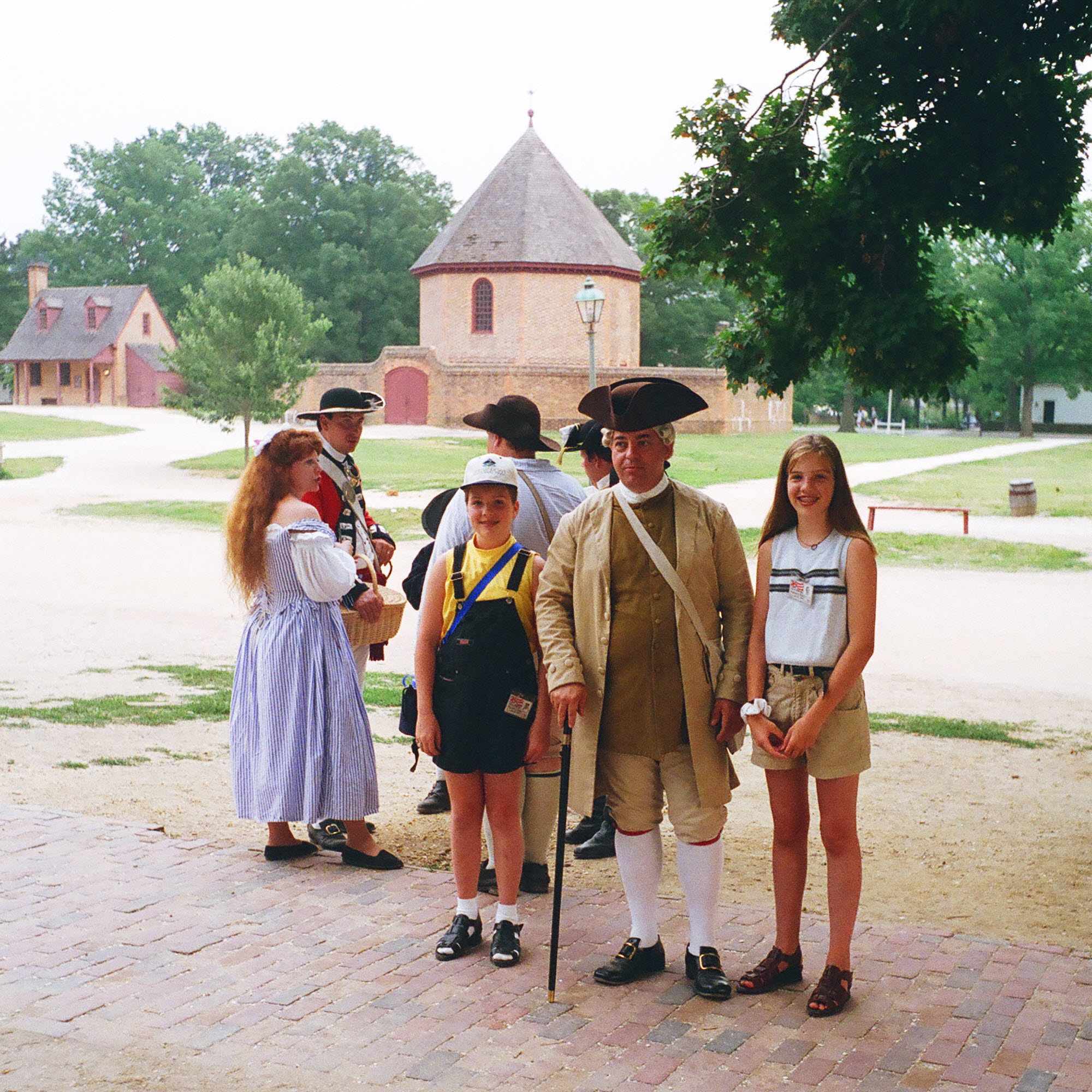 The girls at Colonial Williamsburg.