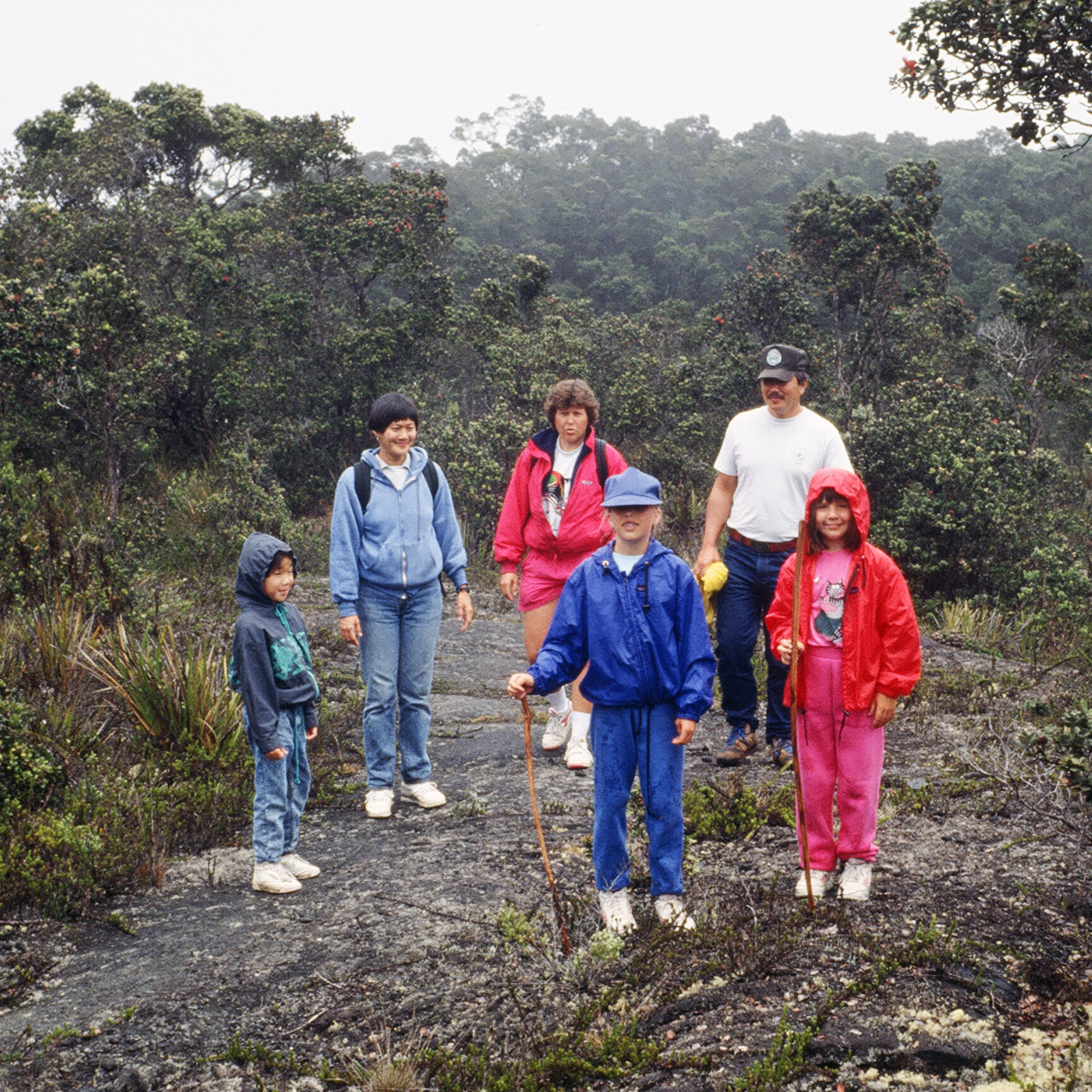 Hiking near Mauna Kea with Gordon and Jamie Nekoba.