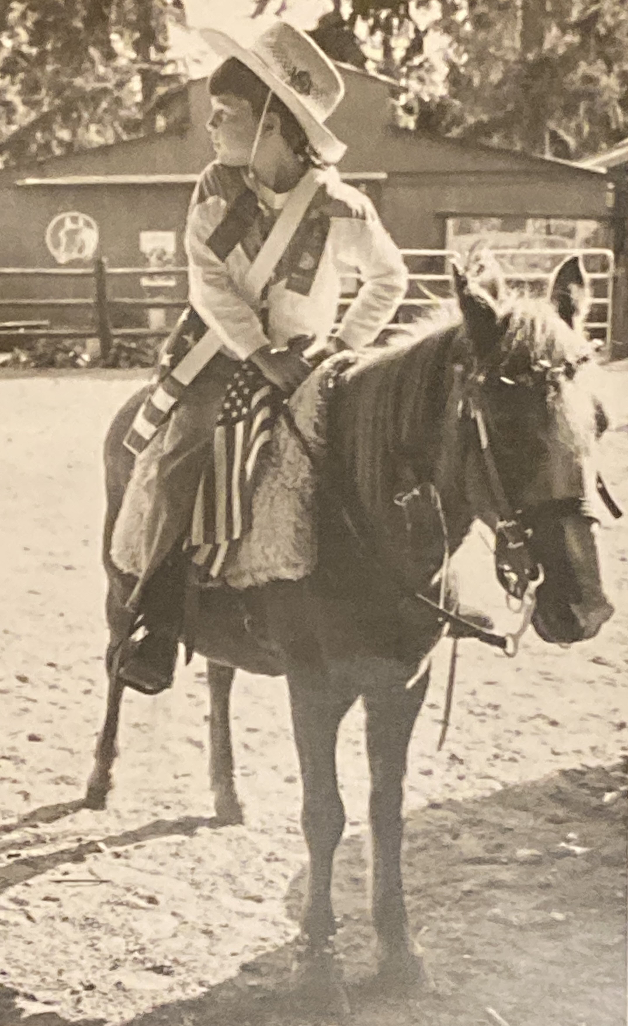 Laura at the pony rodeo.