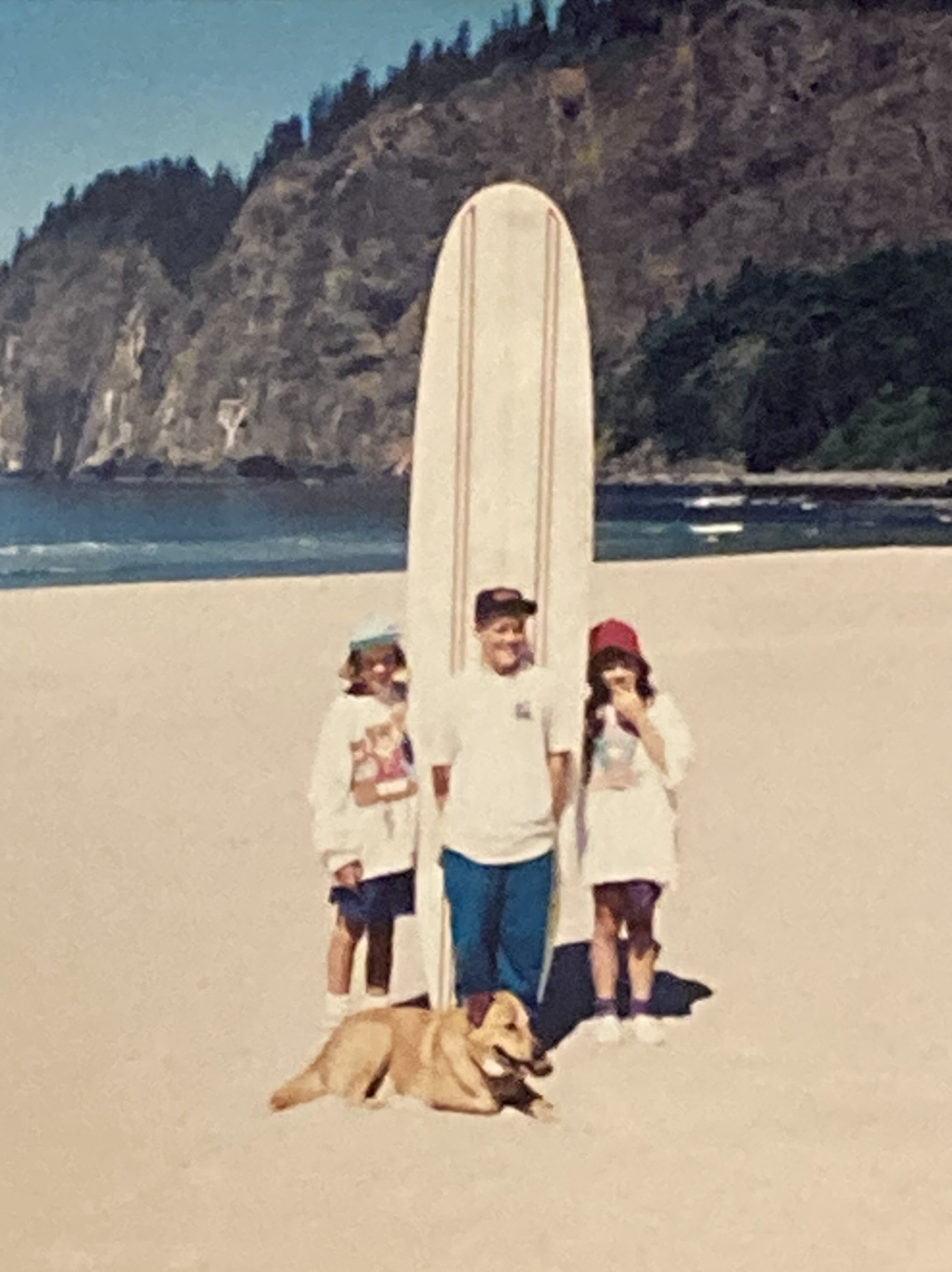 Erika, Laura, and cousin Billy Goodman at Cape Lookout.