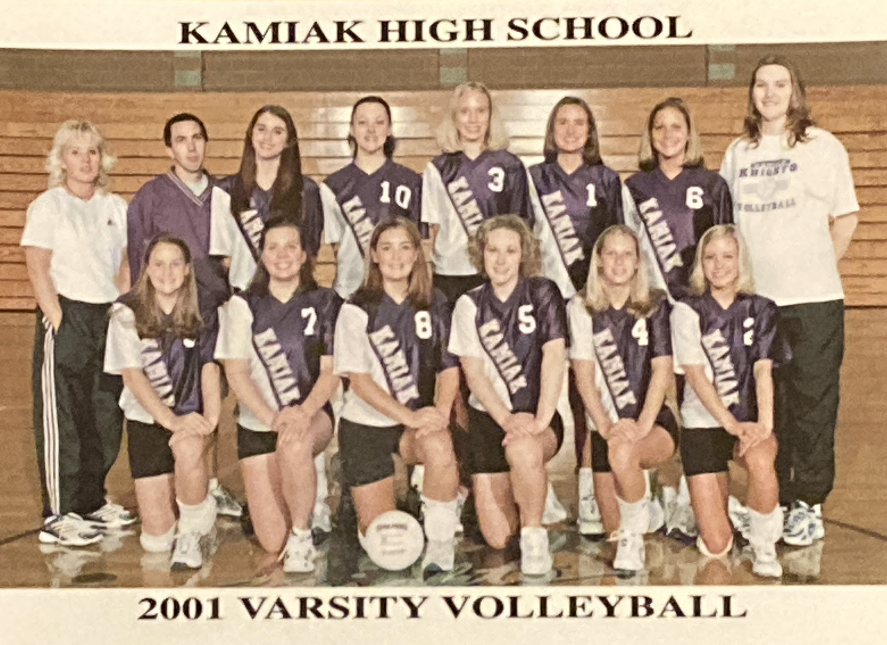 Laura's 2001 Kamiak High School volleyball team.