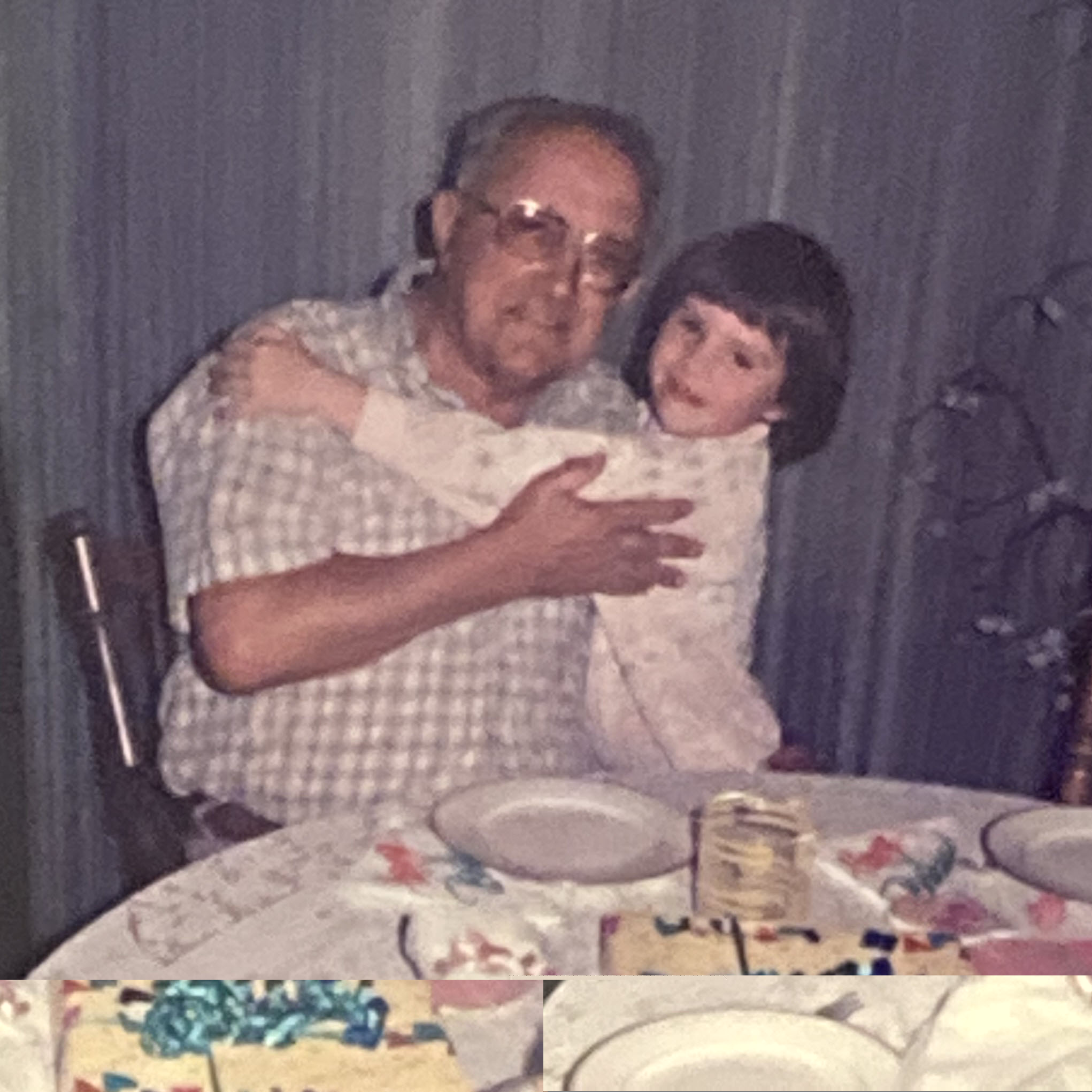 Grandpa Al at Laura's birthday party.