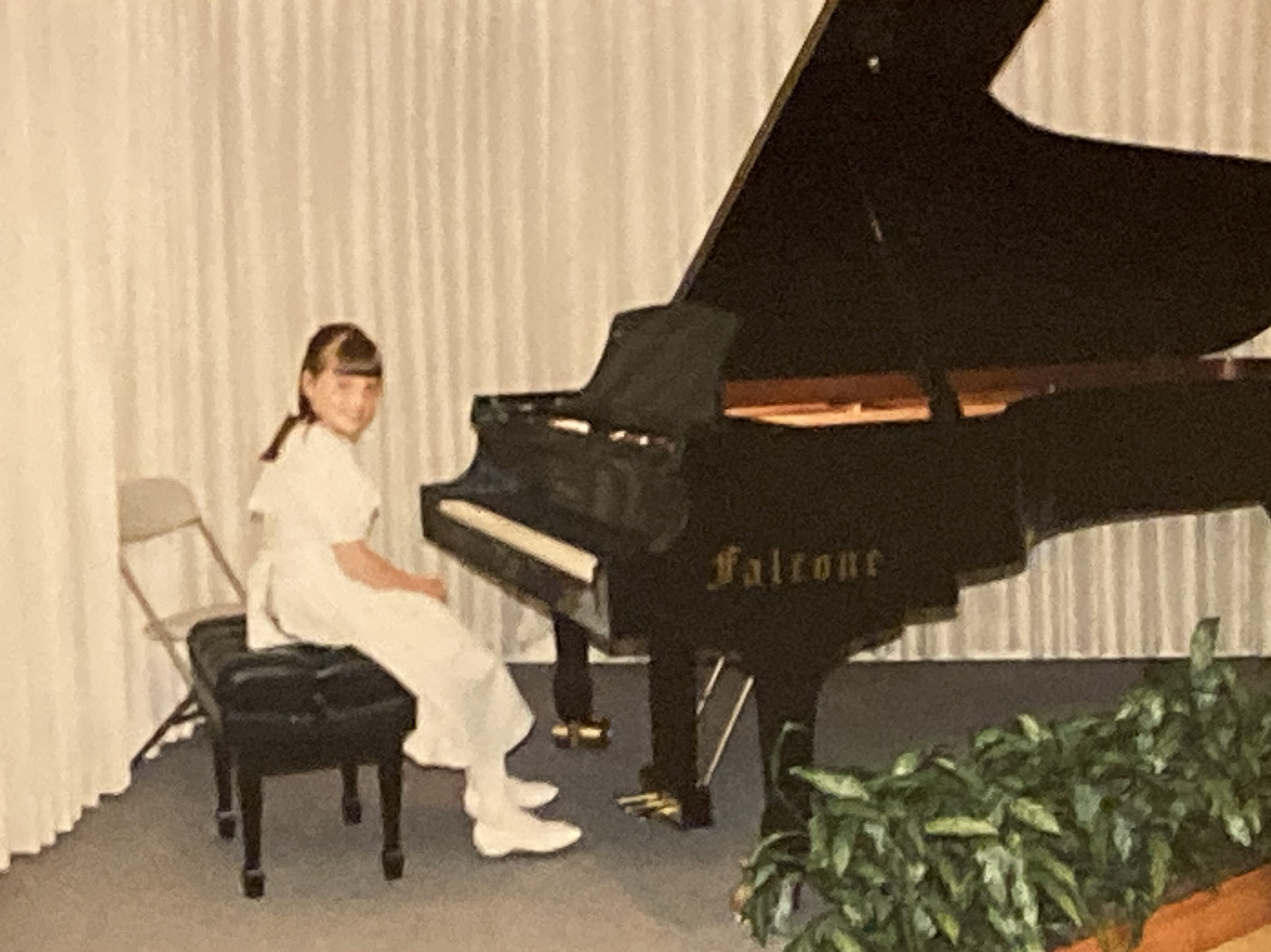 Laura at a piano recital.