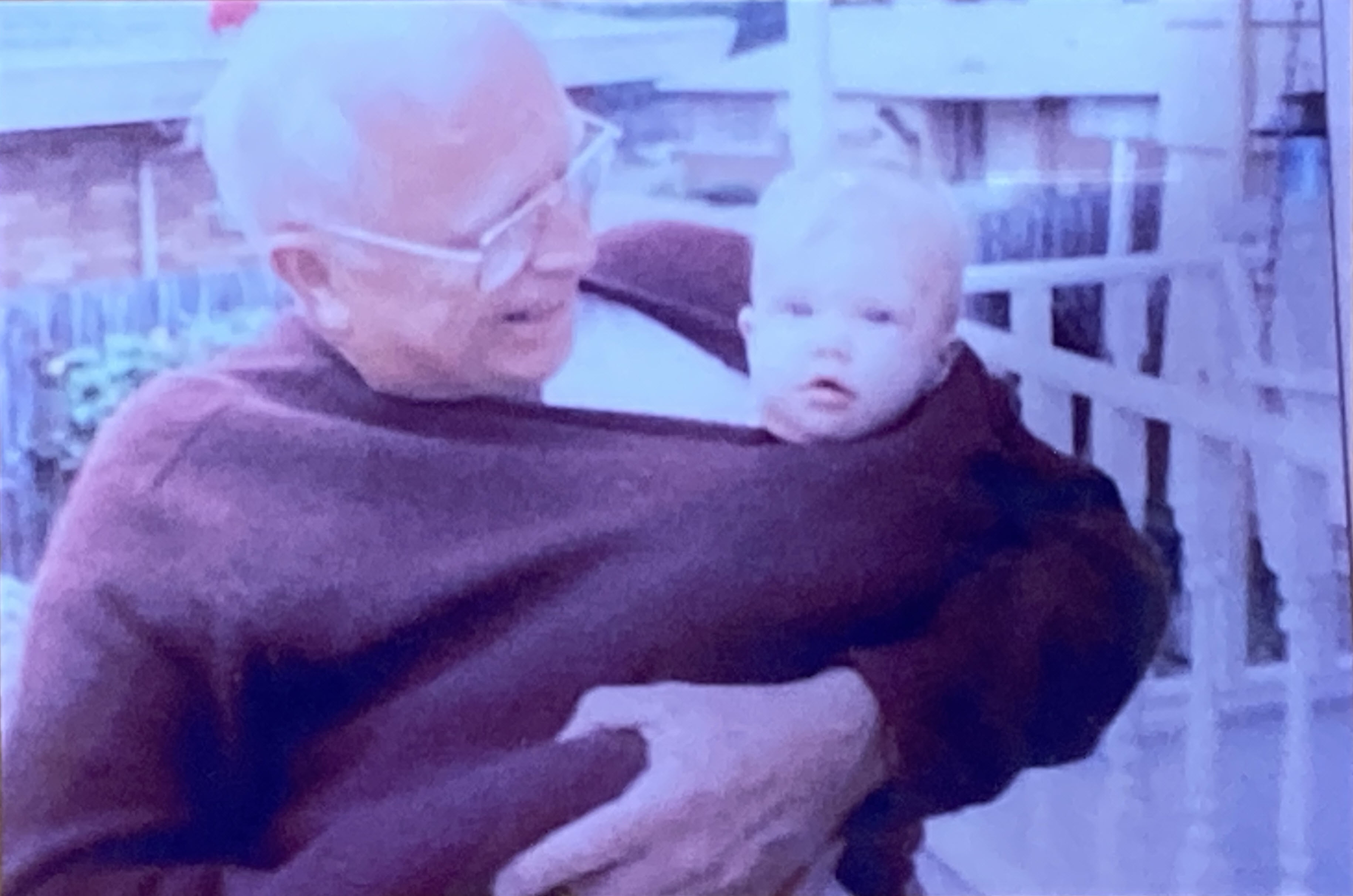 Paul Feroe, Jane’s dad, with Erika.