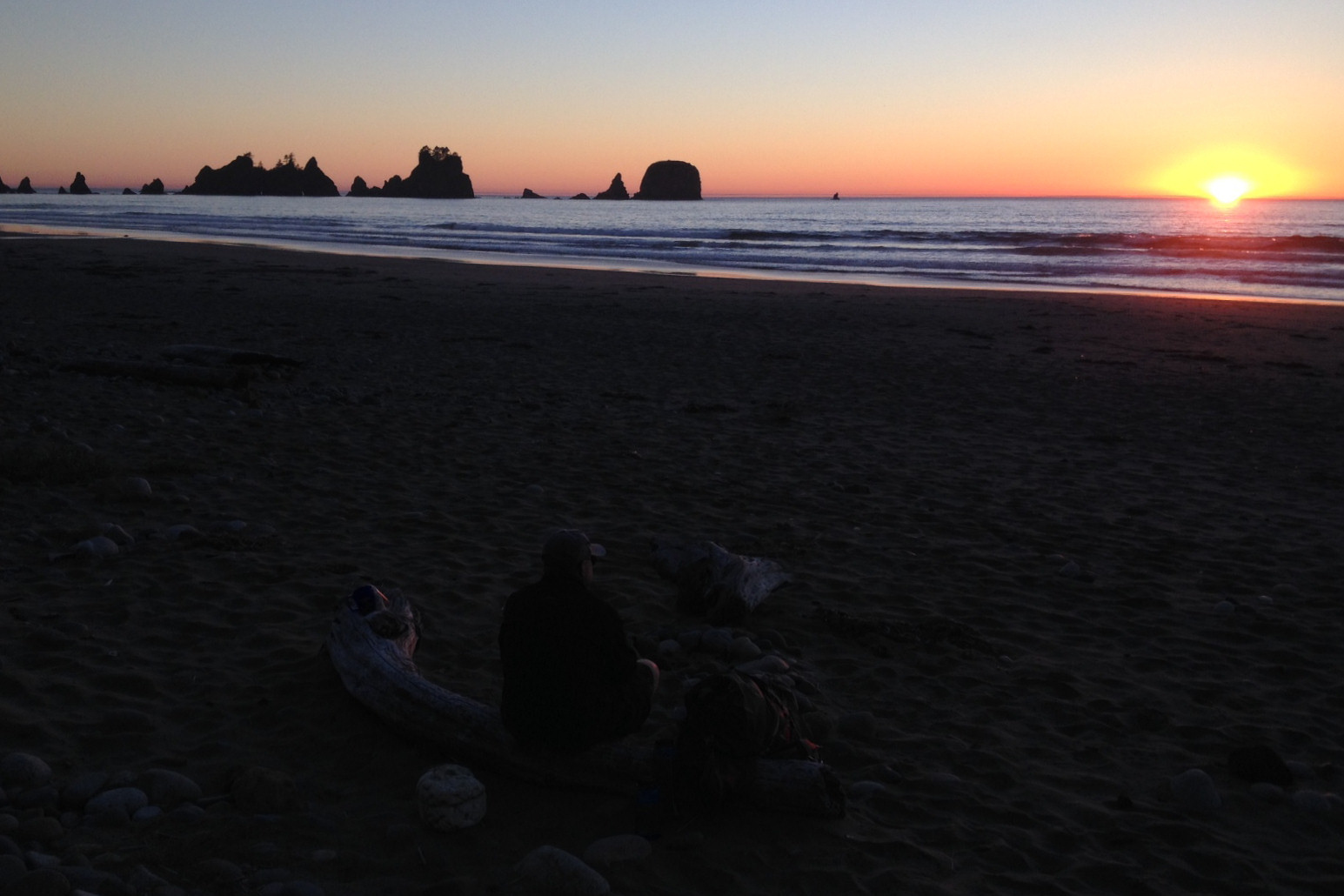 Shi Shi Beach sunset.