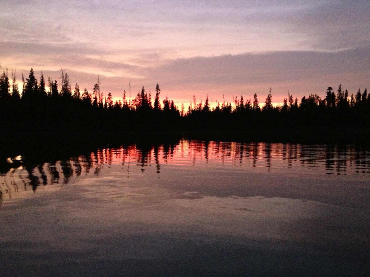 Sunset on Little Lava Lake.