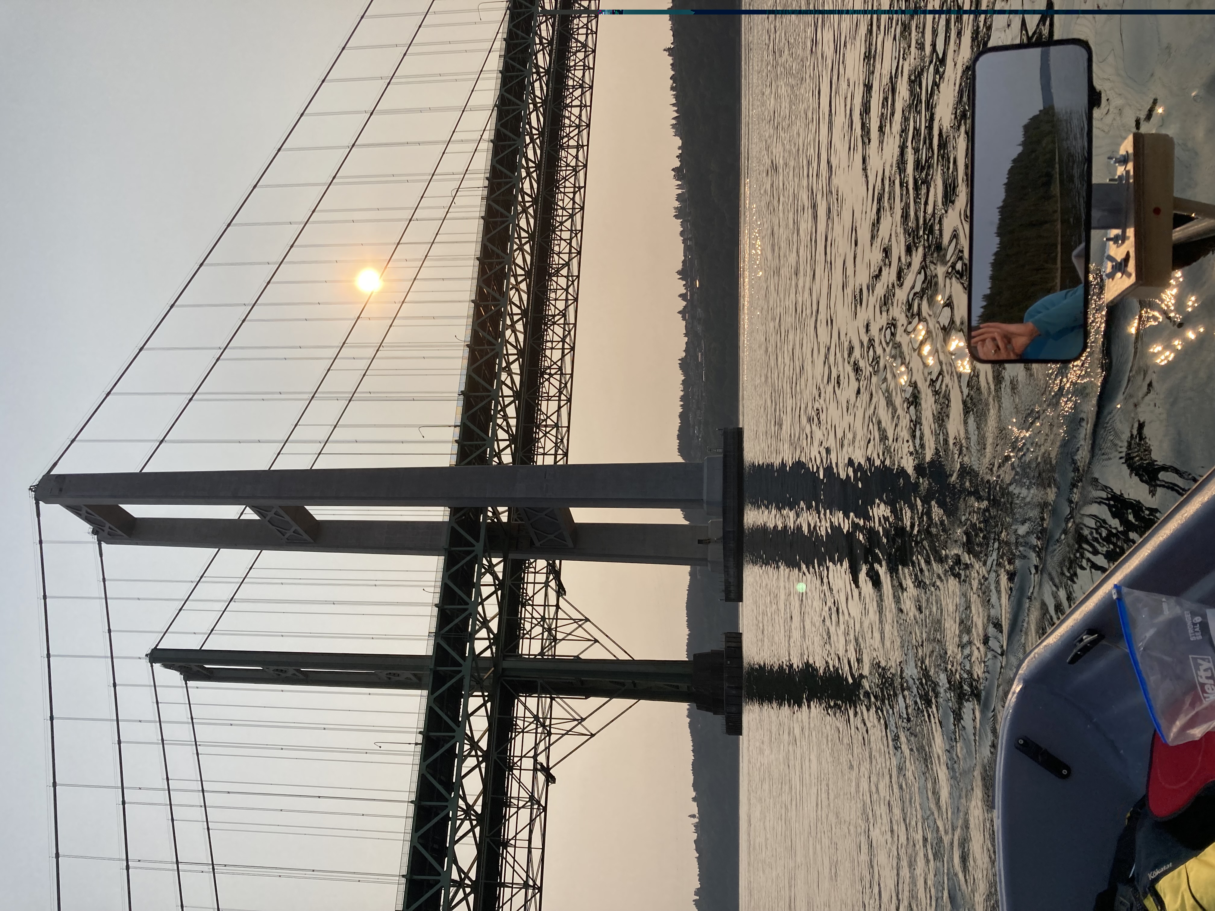 Rowing under the Tacoma Narrows Bridge