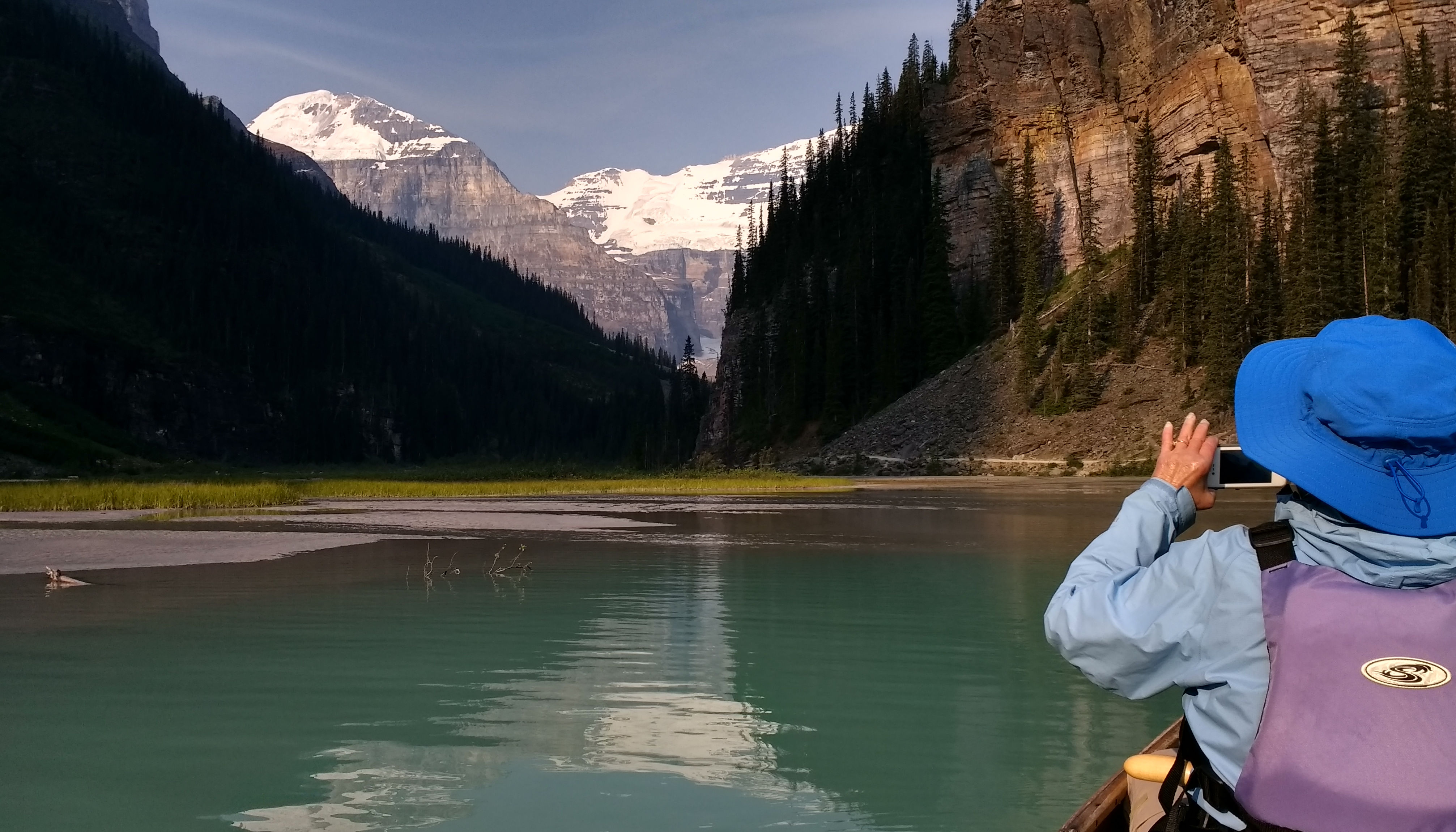 West end of Lake Louise.