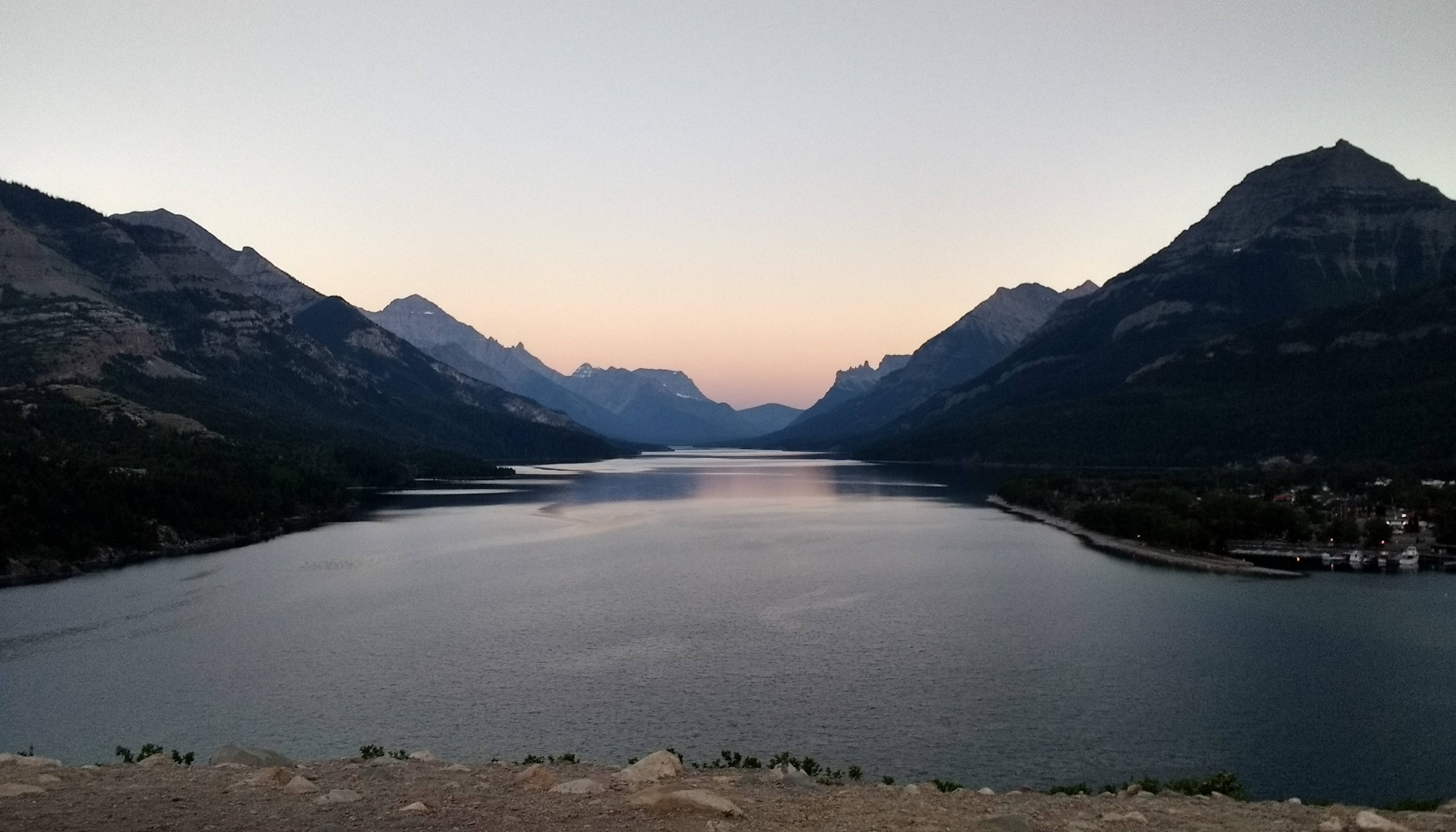 Waterton Lake from the Prince of Wales Hotel.