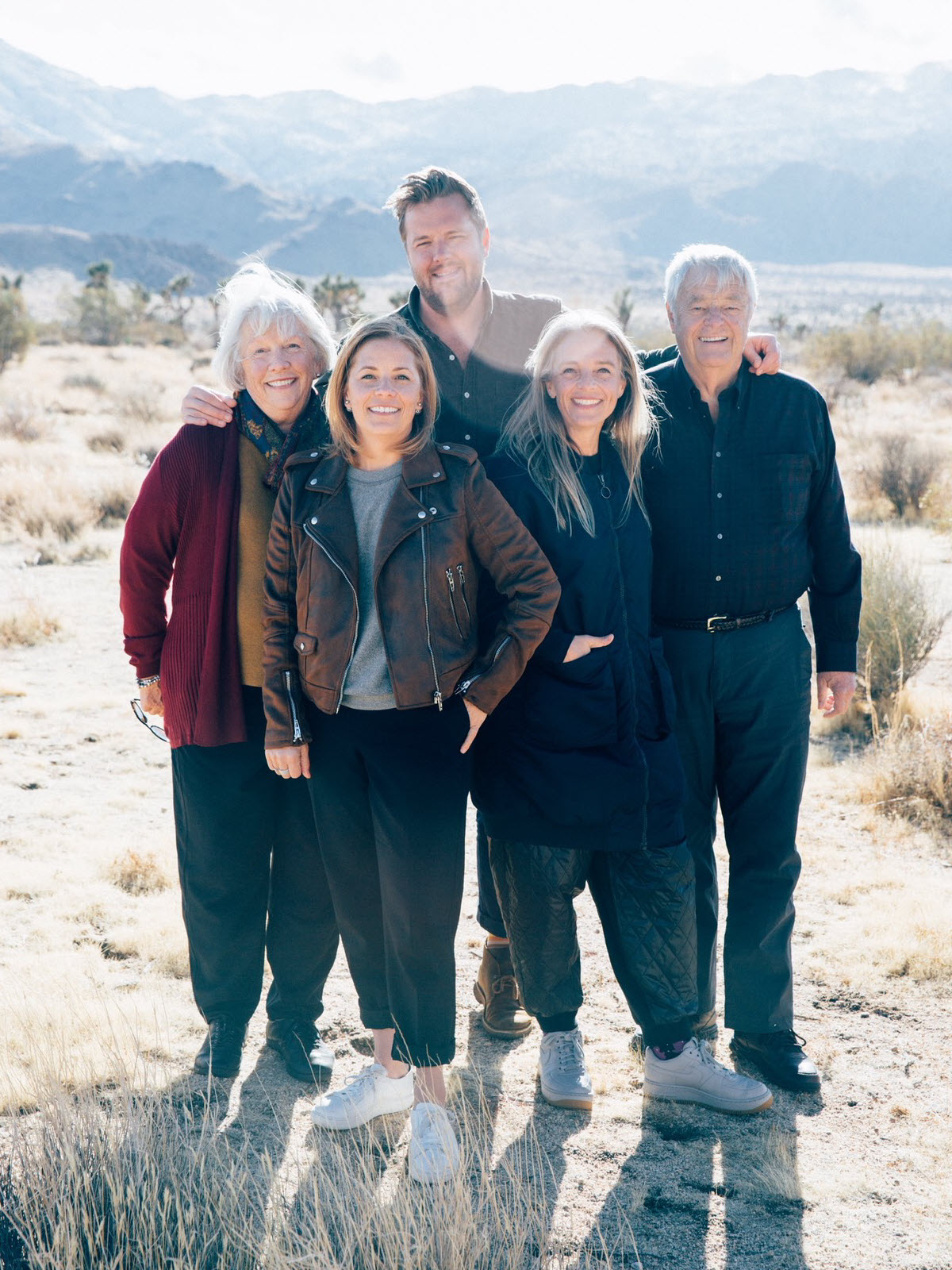 Susan, Bill, Katie, Maggie, and Billy at Joshua Tree National Park.