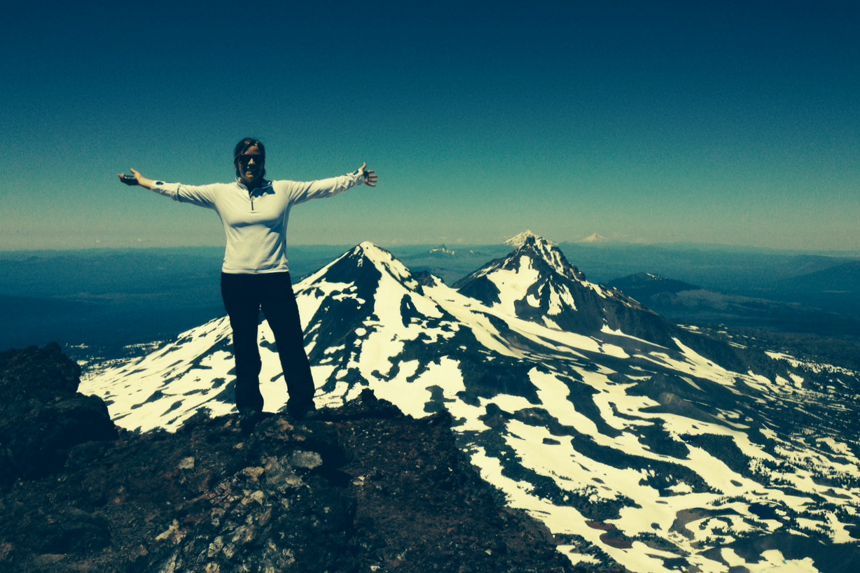 At the summit, looking north.