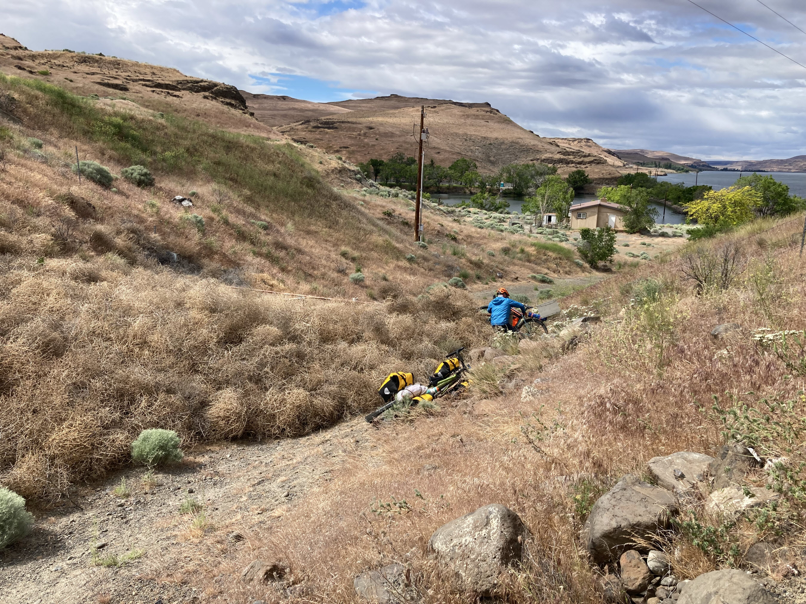 Tumbleweed gully above Huntzinger Road.