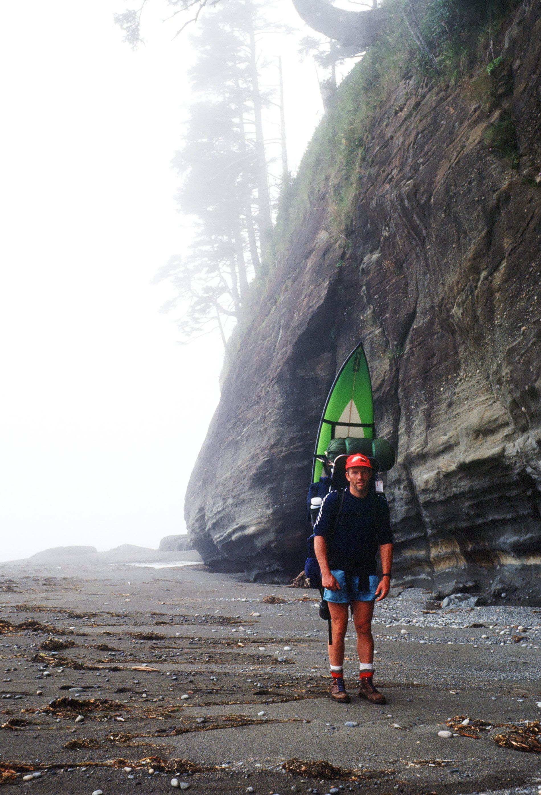 Hiking on the beach