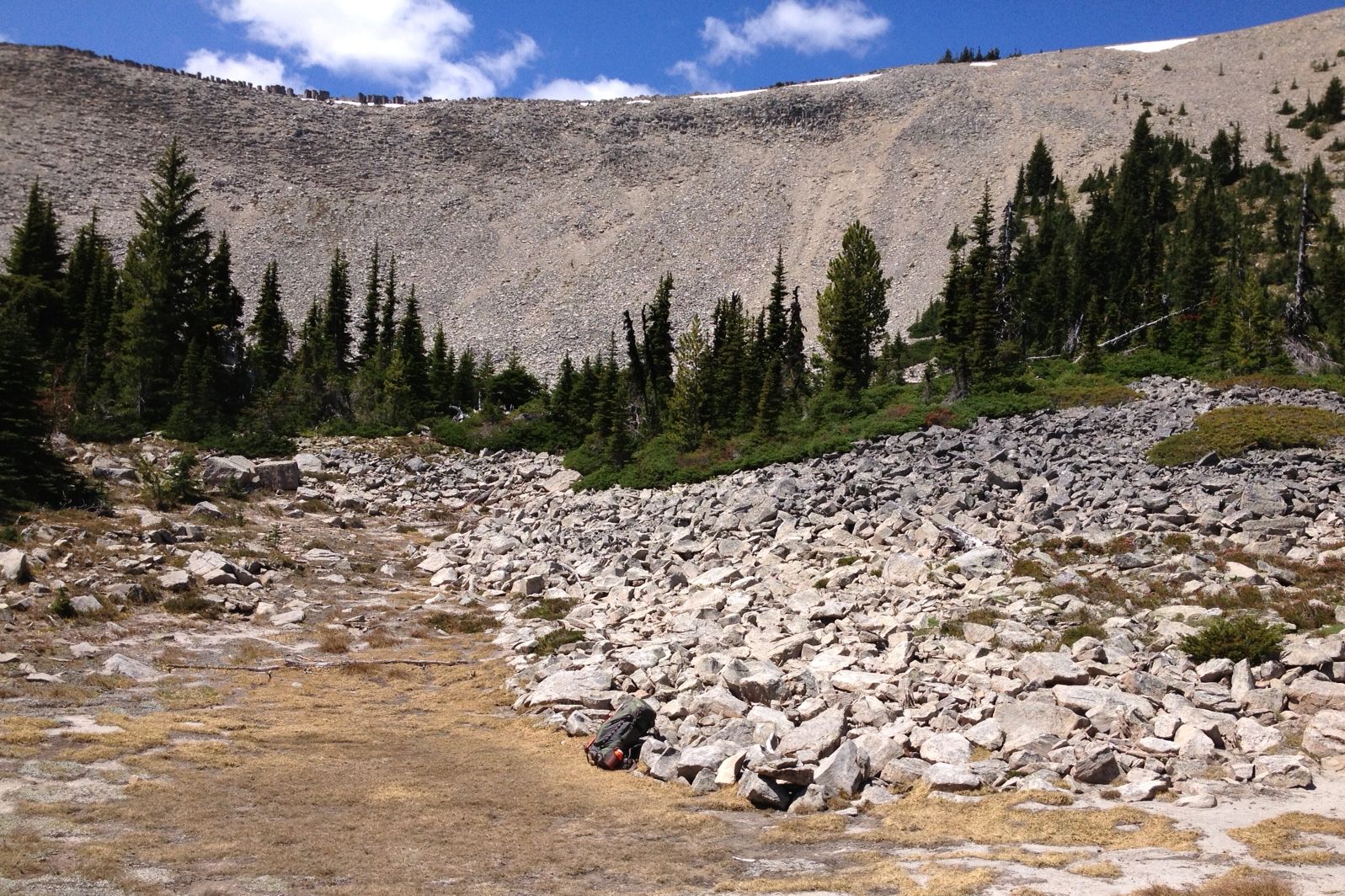 The Perfect Camping Spot below Shellrock Peak.