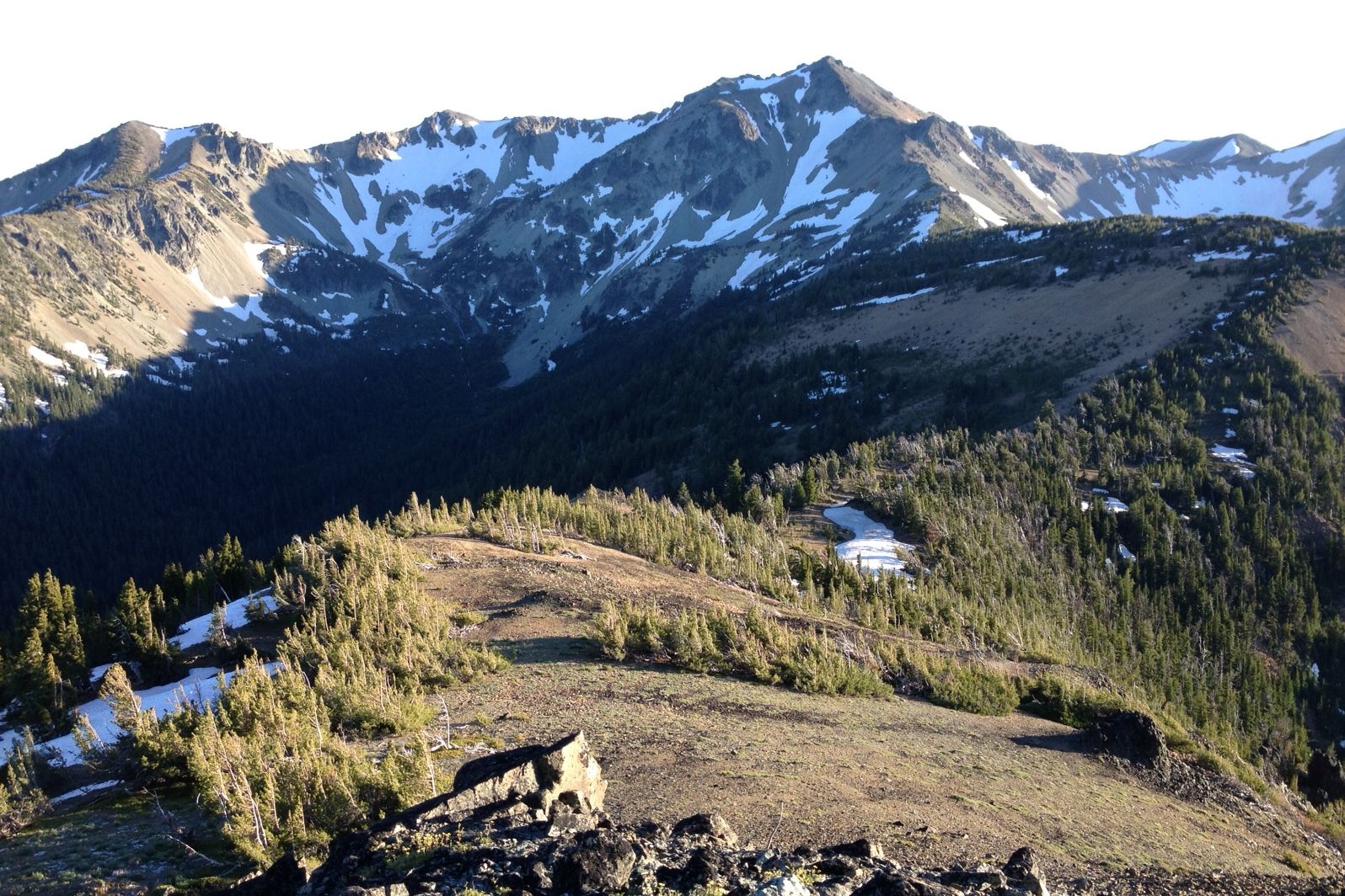 Looking south at Mt. Aix.