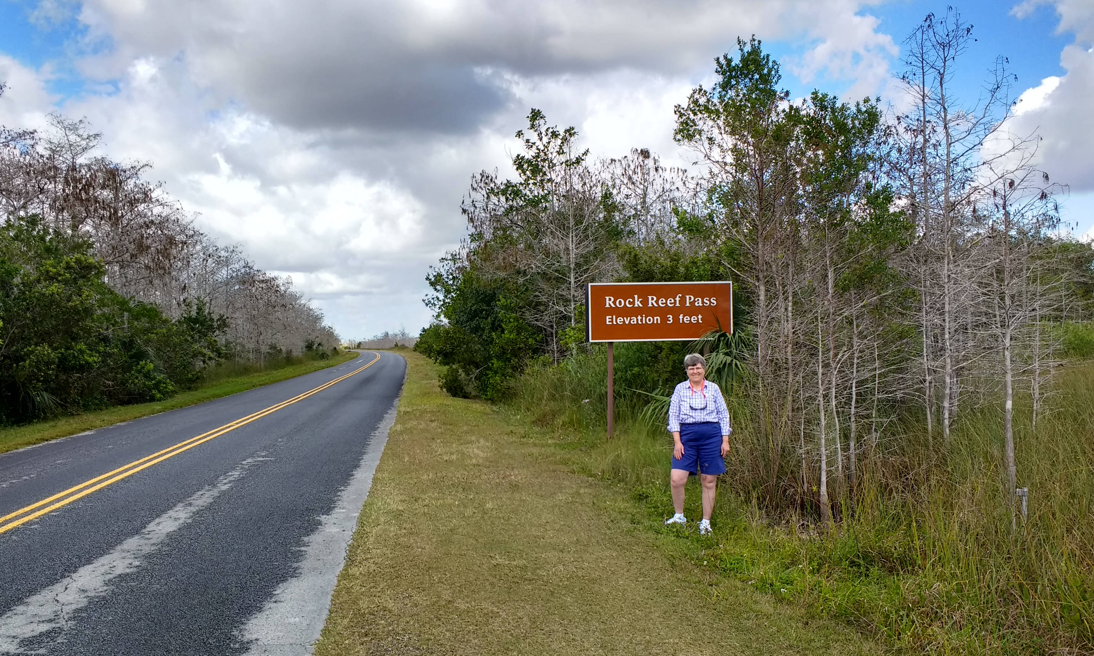 Driving into the Everglades over Rock Reef Pass.