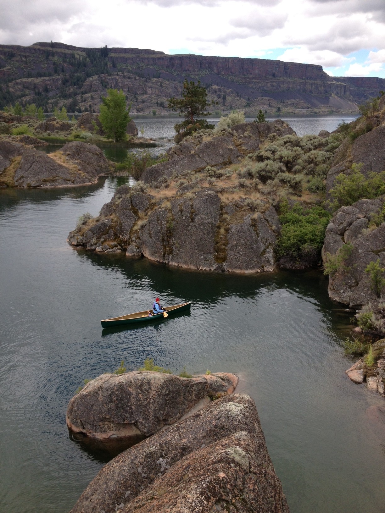 The island near Steamboat Rock.