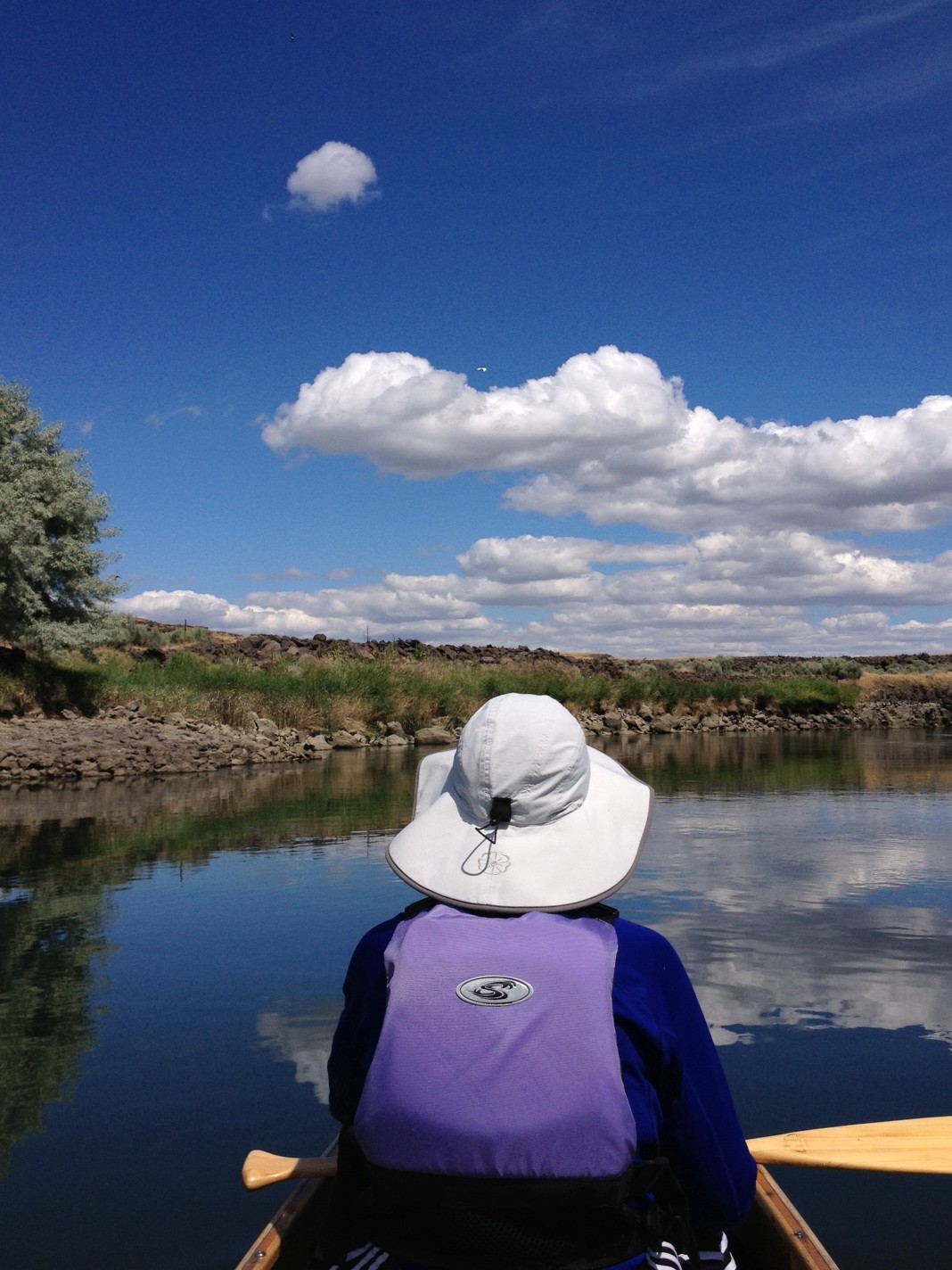 The canal just south of the dam at Soda Lake.