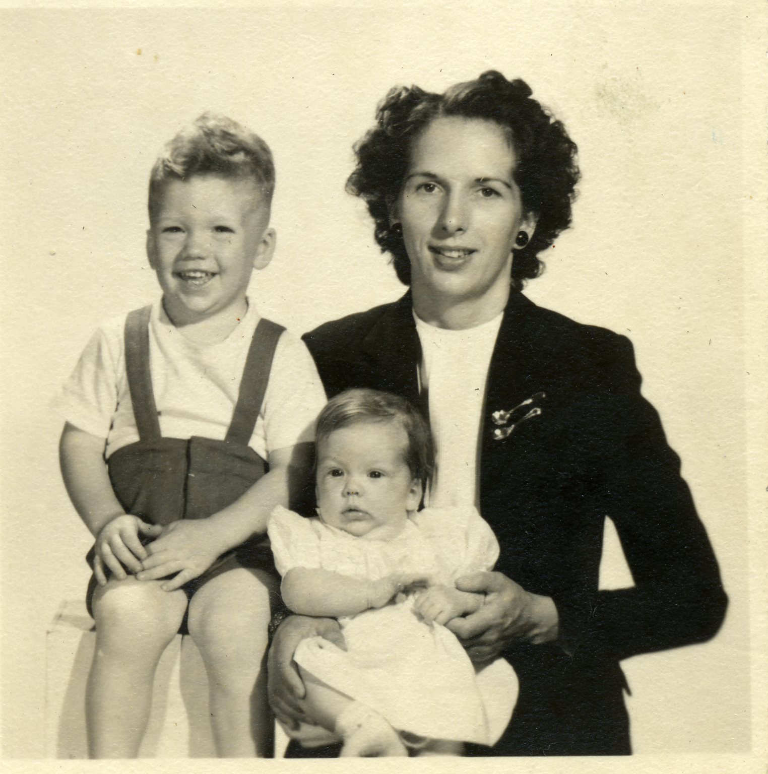 Mom, Bobby, and Susan in 1946 or 1947.