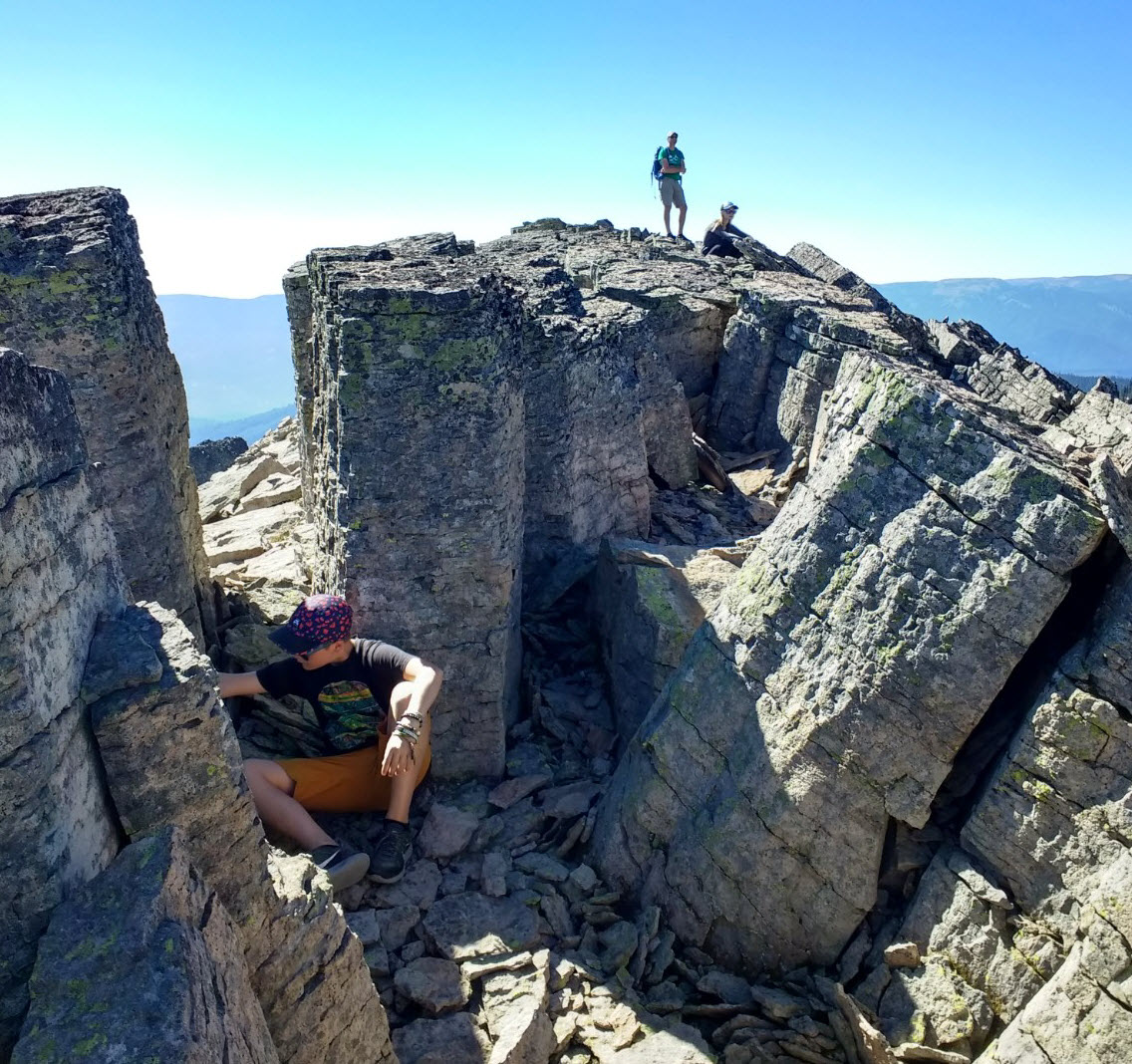 Ascending Shellrock Peak.