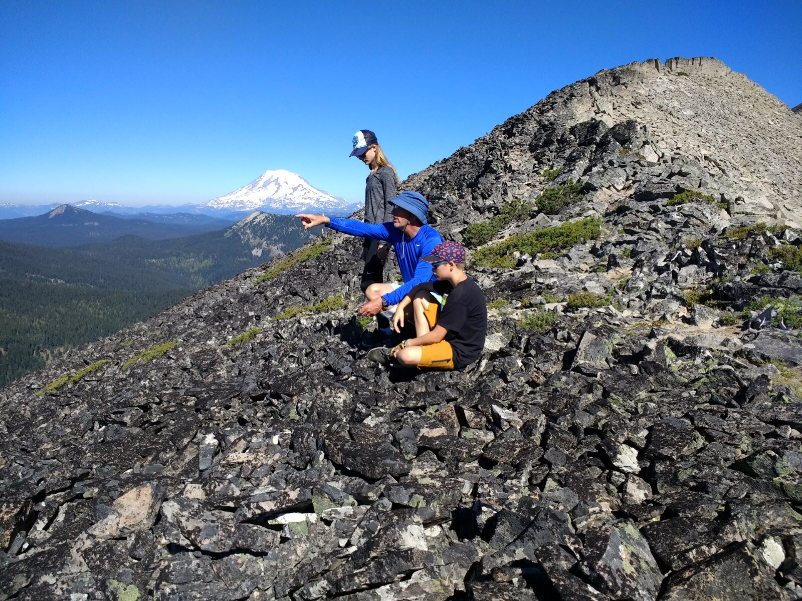 Ascending Shellrock Peak.